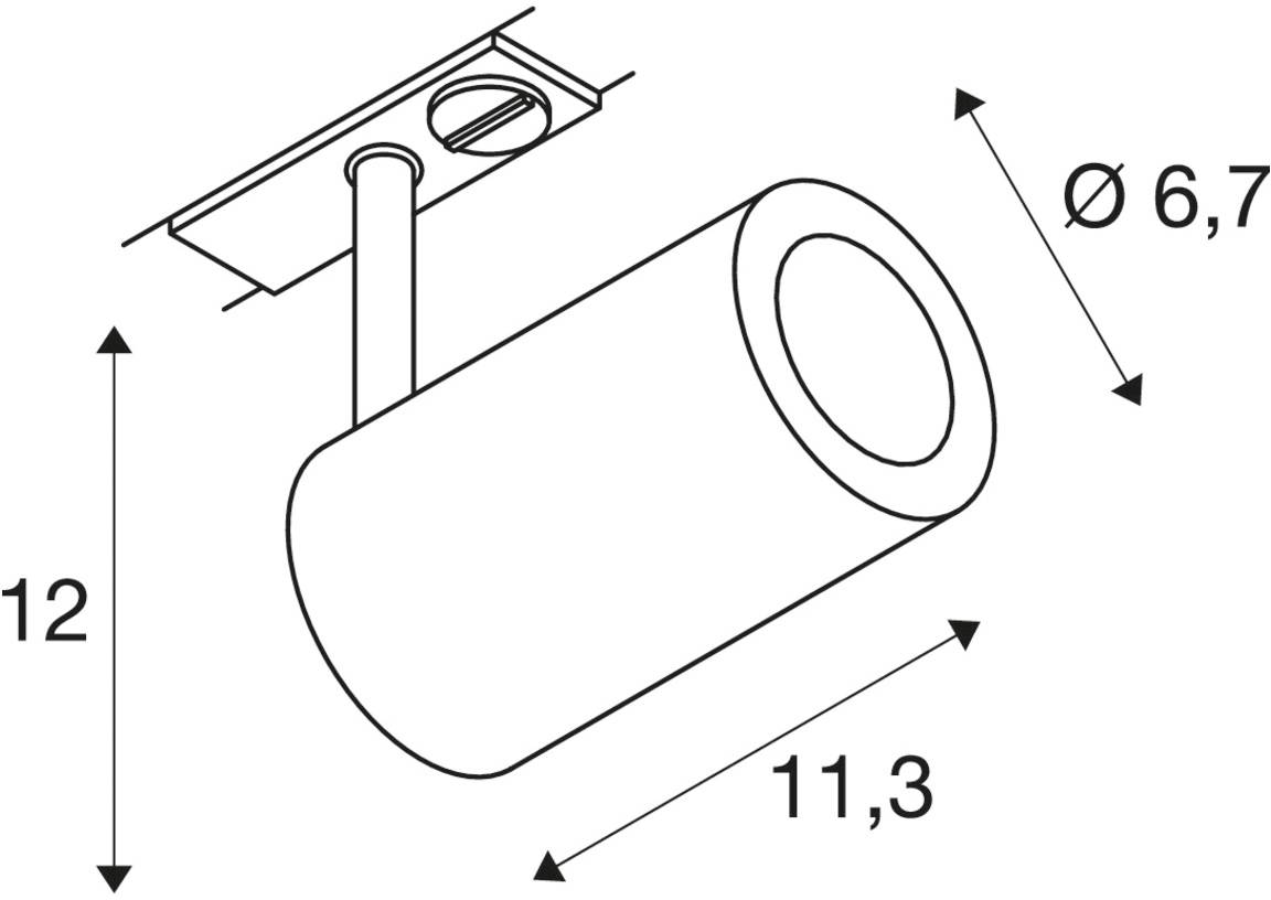 SLV ENOLA B TRACK 1002113 Hochvolt-Schienensystem-Leuchte 1phasig GU10 Silber