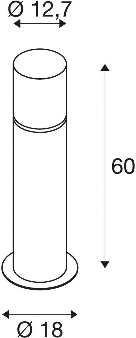 SLV 1001489 ROX ACRYL 60 Außenstandleuchte E27 Silber