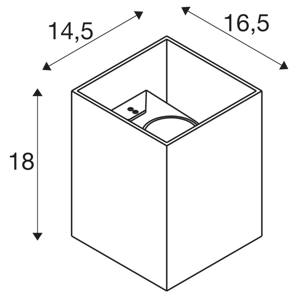 SLV RUSTY© UP/DOWN 1004650 Außenwandleuchte LED fest eingebaut Rost