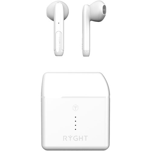 RYGHT NEMESIS+ In Ear Kopfhörer Bluetooth® Weiß Headset, Lautstärkeregelung, Touch-Steuerung