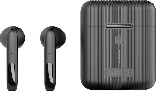 RYGHT VEHO  In Ear Kopfhörer Bluetooth®  Schwarz  Headset, Lautstärkeregelung, Touch-Steuerung
