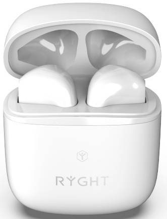 RYGHT WAYS In Ear Kopfhörer Bluetooth® Weiß Headset, Lautstärkeregelung, Touch-Steuerung