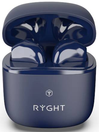 RYGHT WAYS Bluetooth® HiFi In Ear Kopfhörer In Ear Headset, Lautstärkeregelung, Touch-Steuerung Blau