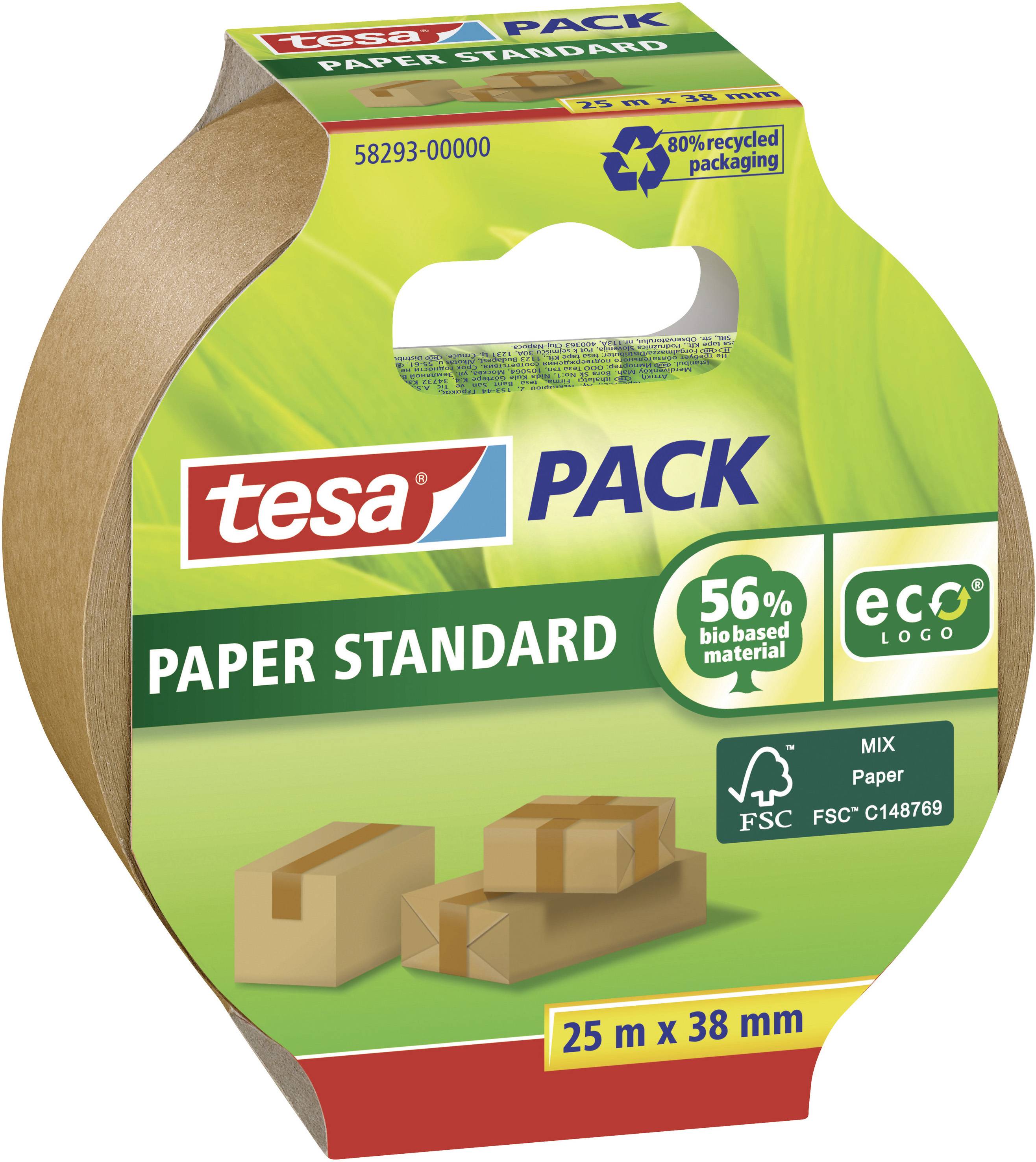 Tesa STANDARD ecoLogo® 58293 Packband Braun (L x B) 25m x 38mm
