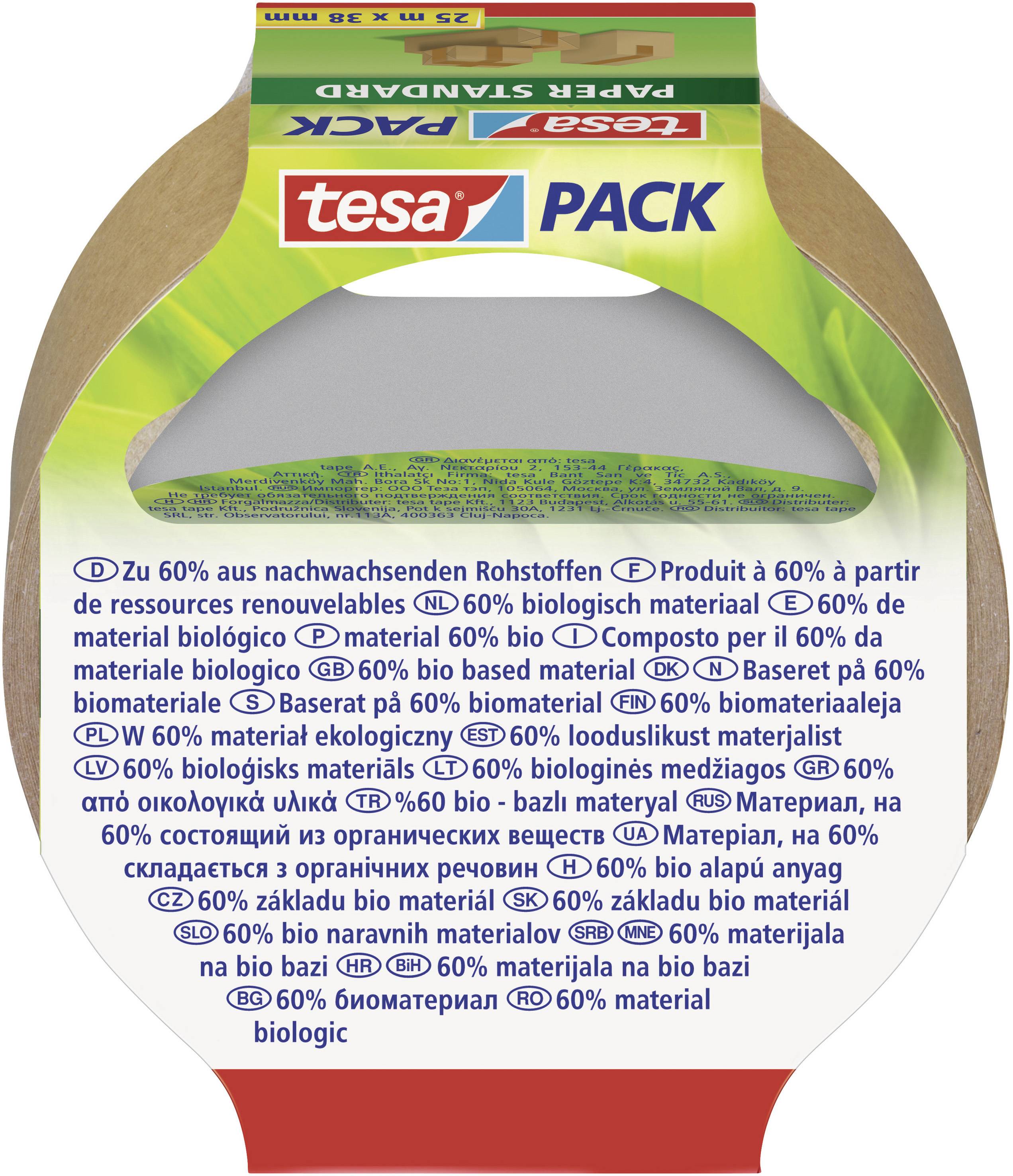 Tesa STANDARD ecoLogo® 58293 Packband Braun (L x B) 25m x 38mm