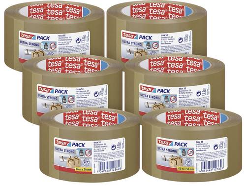 Tesa ULTRA STRONG 57177 Packband Braun (L x B) 66 m x 50 mm 6 St.