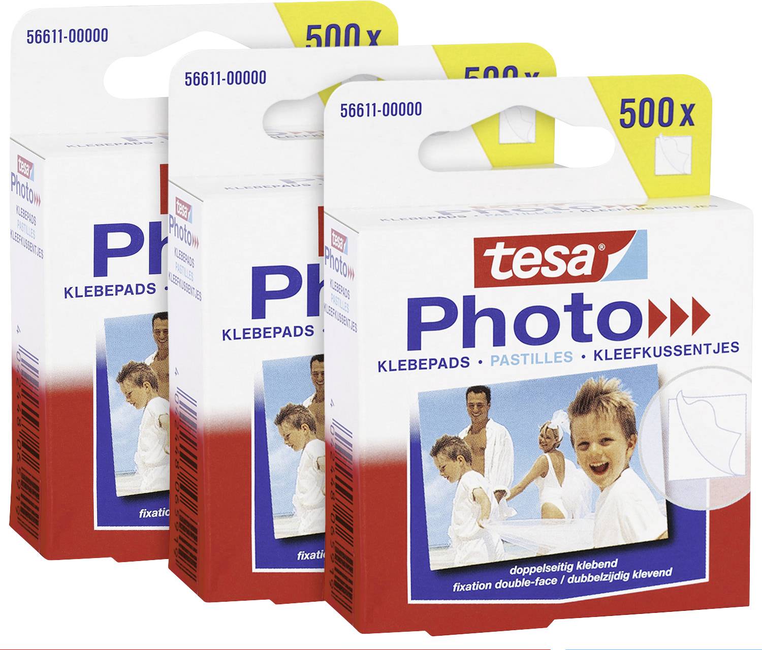 Tesa Photo® Klebepads Weiß Inhalt: 1500 St.