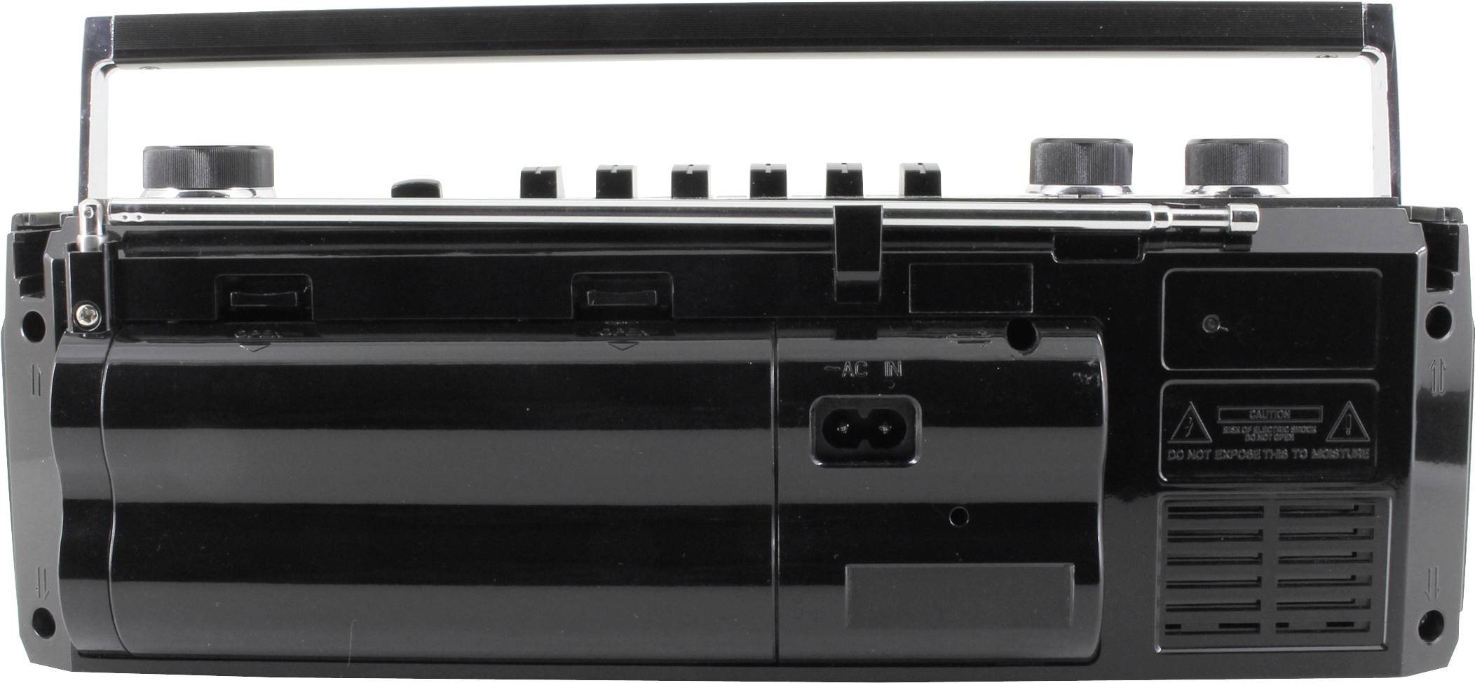 soundmaster SRR70TI Tragbarer Kassettenspieler MP3 Aufnahmefunktion, Inkl. Mikrofon, Weckfunktion Grau