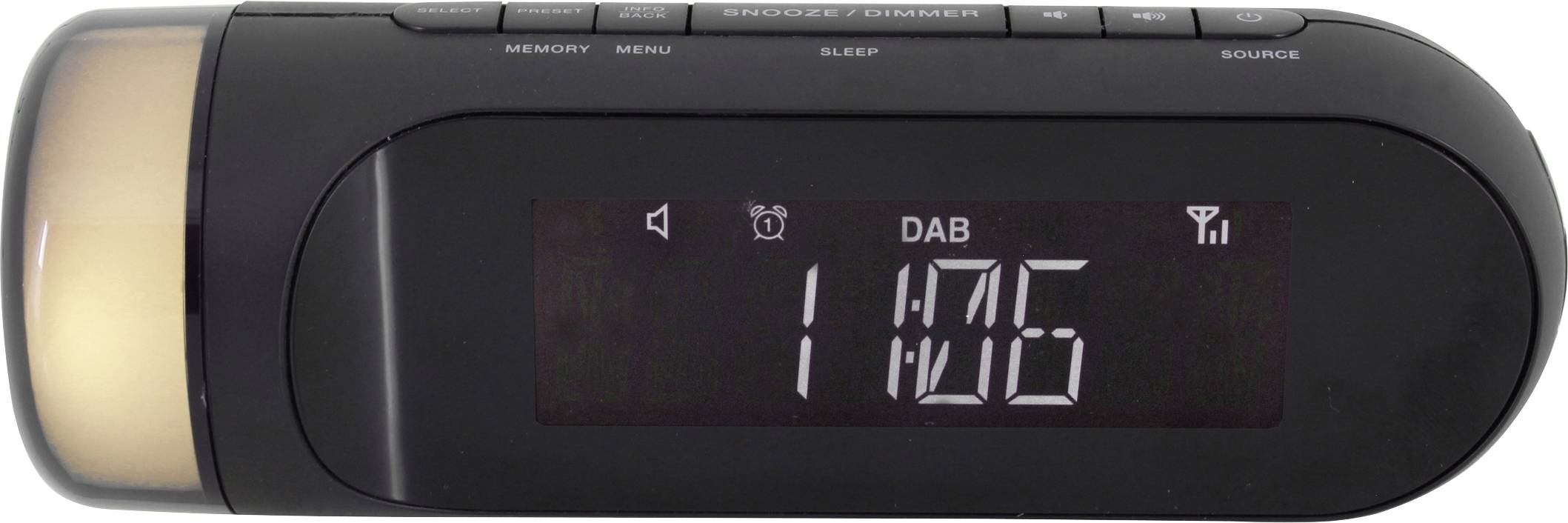 Soundmaster UR6600SW Radiowecker DAB+, UKW USB Akku-Ladefunktion, Stimmungslicht, Weckfunktion Schwarz