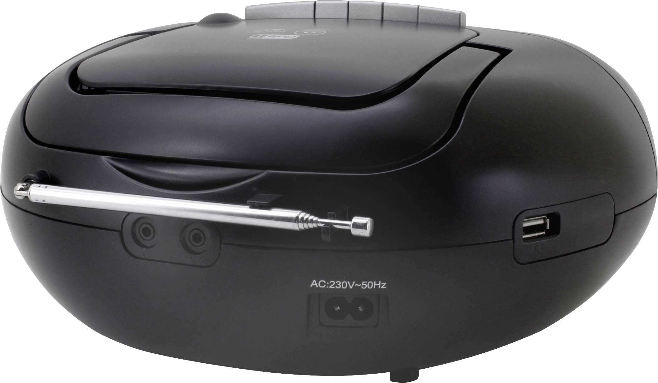 Soundmaster SCD7800SW Kassettenradio DAB+, UKW AUX, CD, Kassette, USB Weckfunktion Schwarz