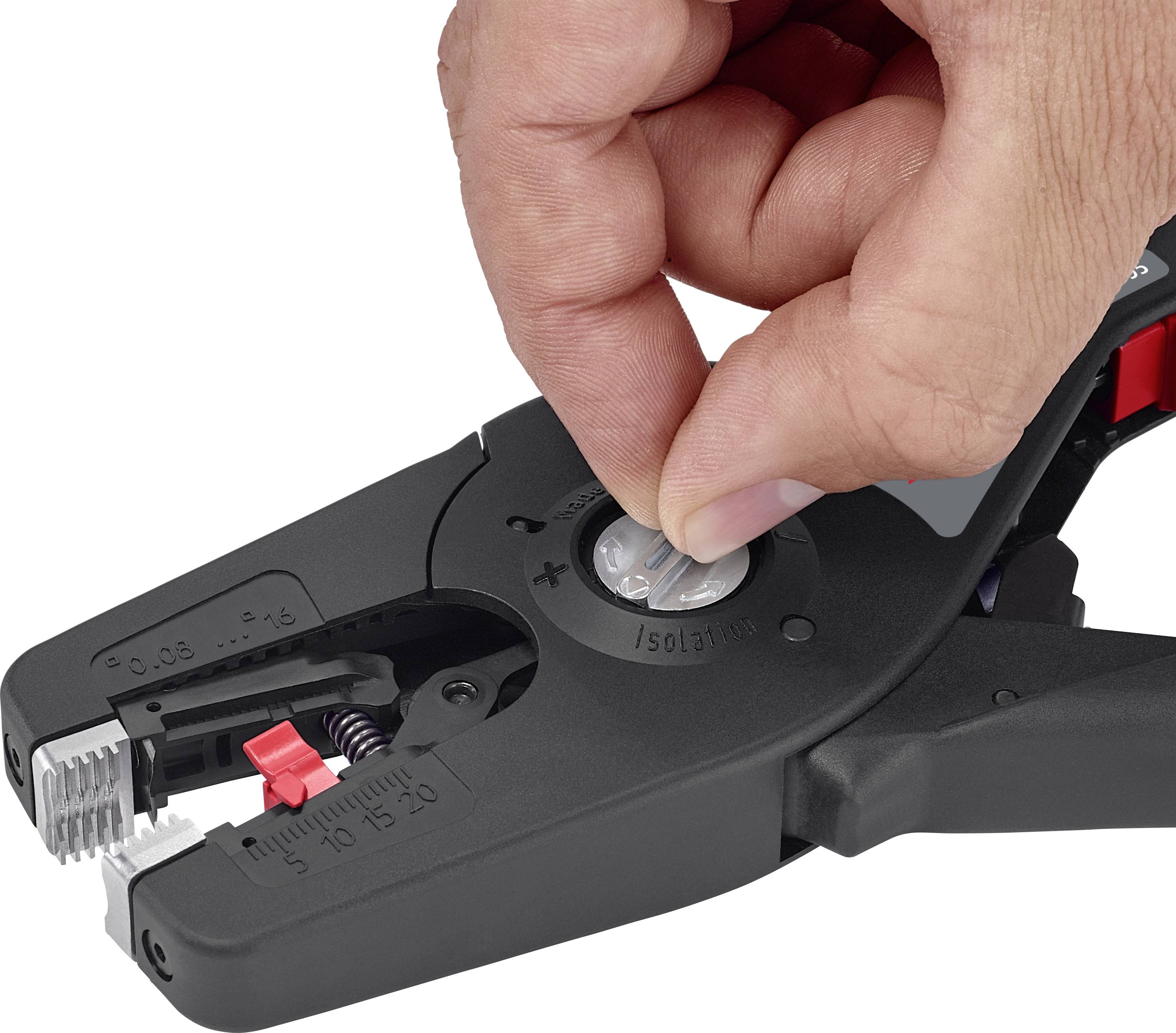 Knipex PreciStrip 16 12 52 195 SB Abisolierzange 0.08 bis 16 mm² 6 bis 28
