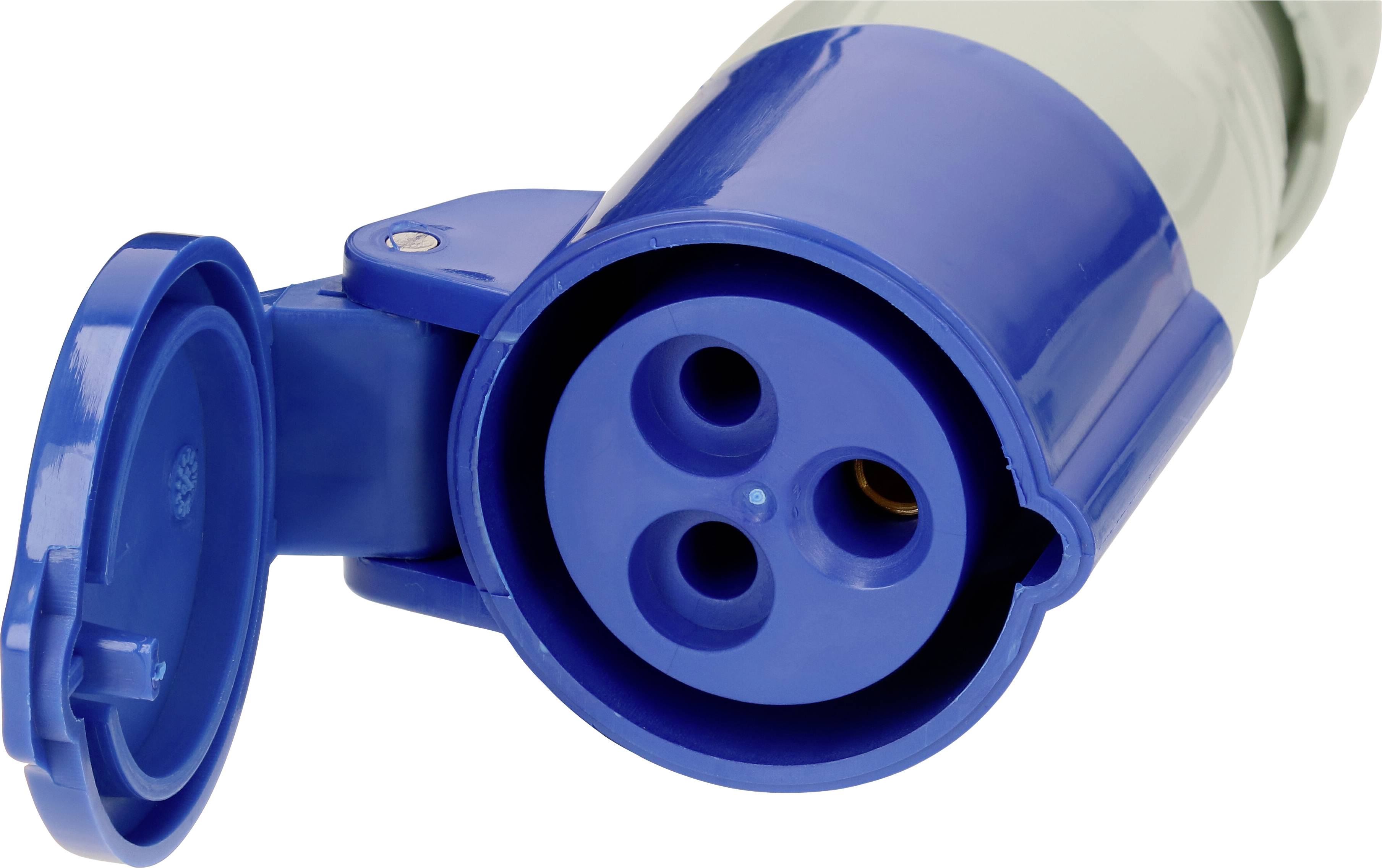 Max Hauri 162413 Strom Verlängerungskabel 16A Blau, Schwarz 15.00m H07RN-F 3G 1,5mm²