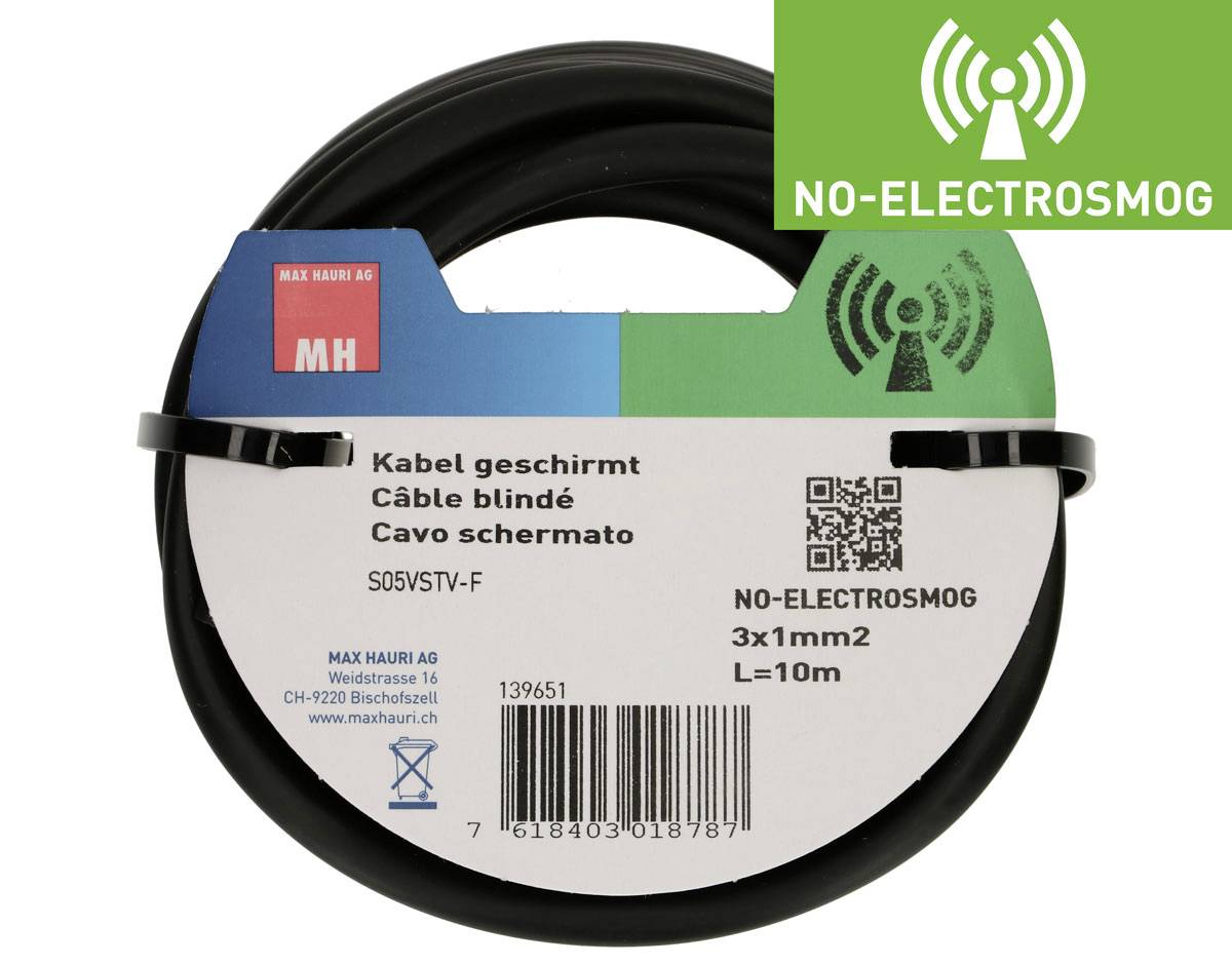 Max Hauri AG 139651 Strom Netzkabel Schwarz 10.00 m