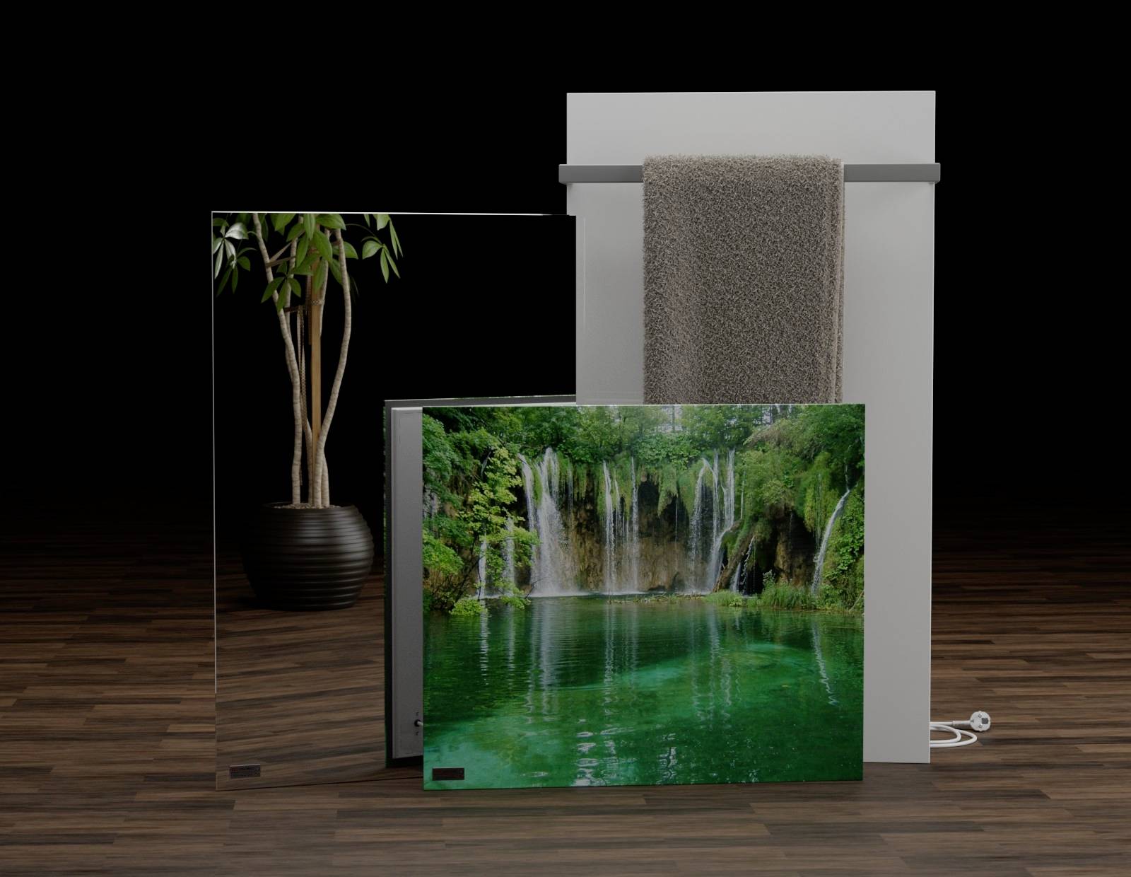 Infranomic GHE-P-SL-116 Infrarotheizung 600 W 14 m² Schwarz