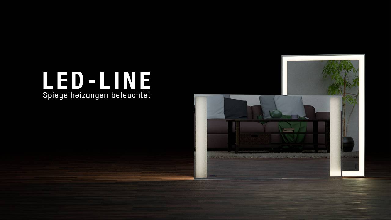 Infranomic GHE-S-M10-96-LED Infrarotheizung 500 W 11 m² Chrom