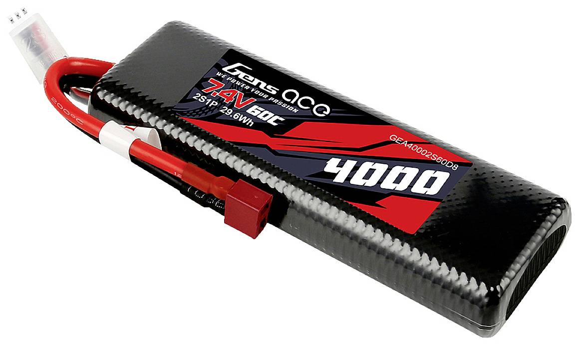 Gens ace Modellbau-Akkupack (LiPo) 7.4V 4000 mAh Hardcase T-Stecksystem