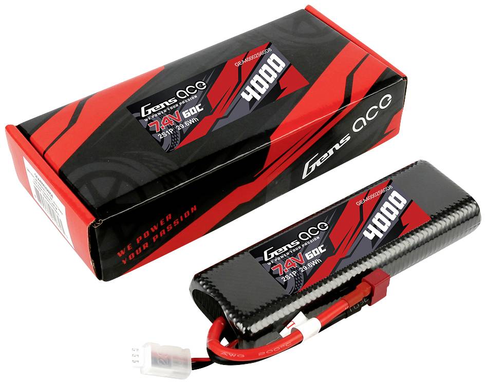 Gens ace Modellbau-Akkupack (LiPo) 7.4 V 4000 mAh Hardcase T-Stecksystem
