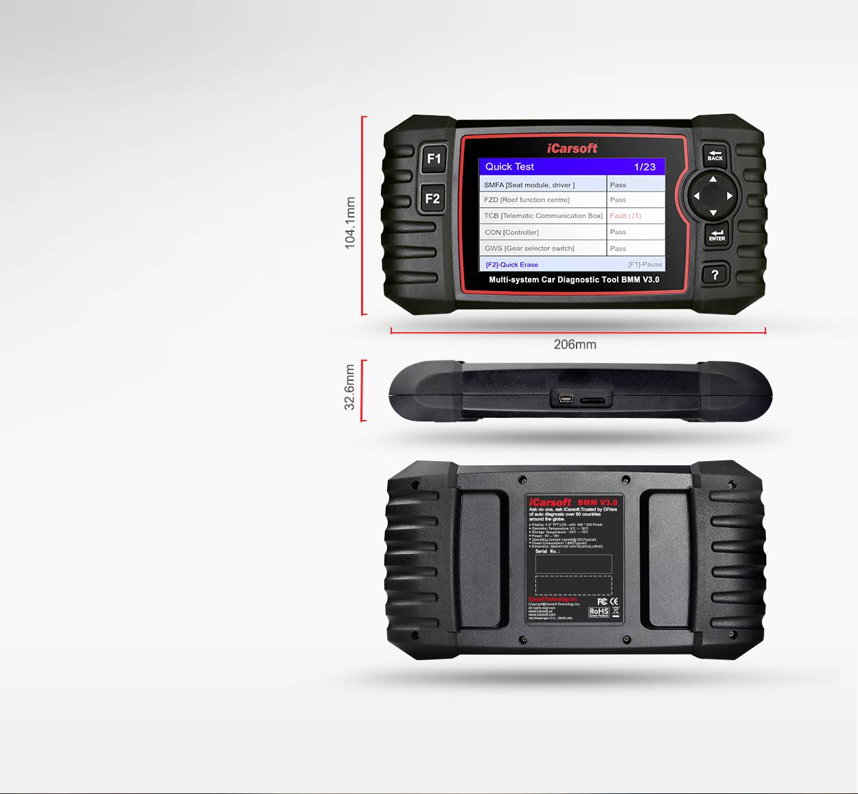 Icarsoft BMM V3.0 OBD II Diagnosetool icbmm3 Passend für (Auto-Marke): BMW, MINI, Rolls-Royce