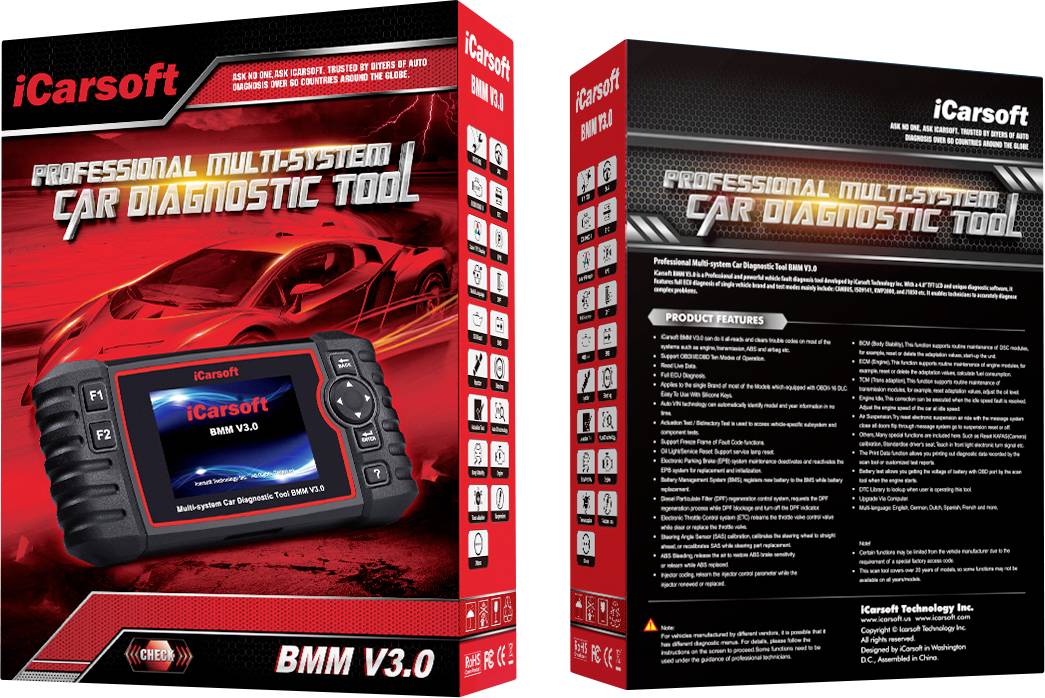 Icarsoft BMM V3.0 OBD II Diagnosetool icbmm3 Passend für (Auto-Marke): BMW, MINI, Rolls-Royce