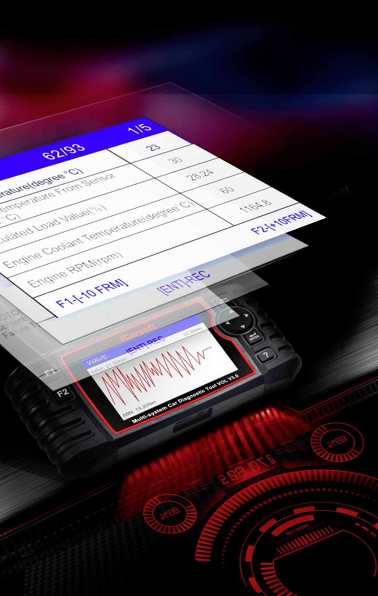 Icarsoft VOL V3.0 OBD II Diagnosetool icvol3 Passend für (Auto-Marke): Volvo, Saab
