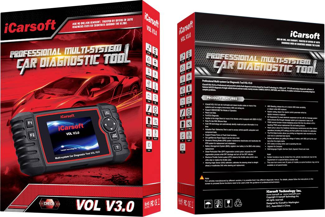 Icarsoft VOL V3.0 OBD II Diagnosetool icvol3 Passend für (Auto-Marke): Volvo, Saab