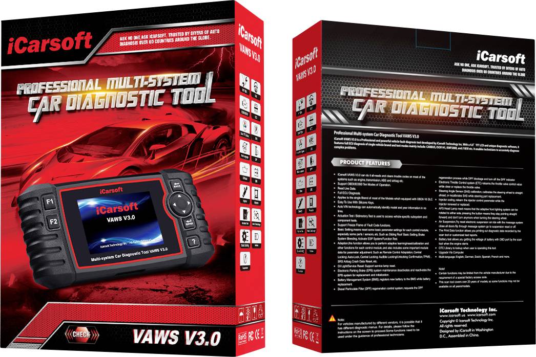 Icarsoft VAWS V3.0 OBD II Diagnosetool icvaw3 Passend für (Auto-Marke): Skoda, Seat, Volkswagen, Audi