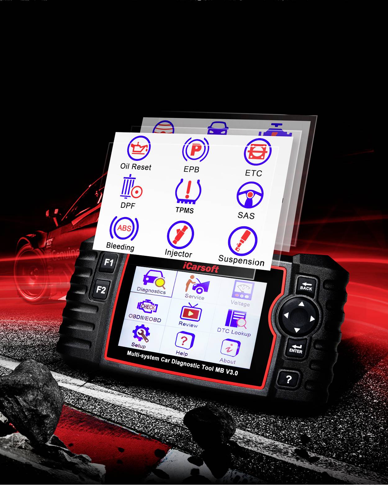 Icarsoft MB V3.0 OBD II Diagnosetool icmbv3 Passend für (Auto-Marke): Mercedes Benz, Smart