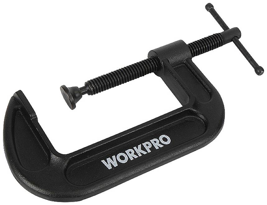 WorkPro W032019WE 100mm C-klemme Spann-Weite (max.):100mm Produktabmessung, Länge: 210mm Ausladungs-Maße:100mm