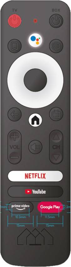 Fte maximal AndroidTV Box + DVB-S2 Tuner-Dongle Streaming Box 4K, HDR, Netzwerkanschluss