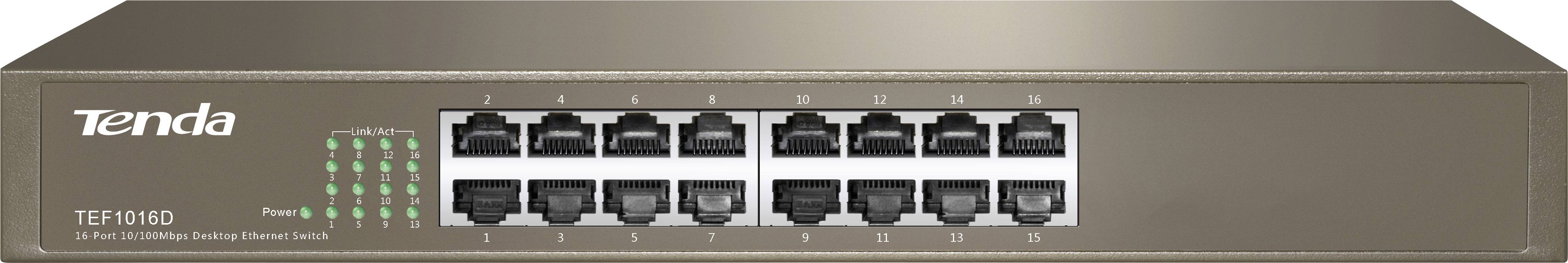 Tenda TEF1016D TEF1016D Netzwerk Switch 16 Port 10 / 100 MBit/s