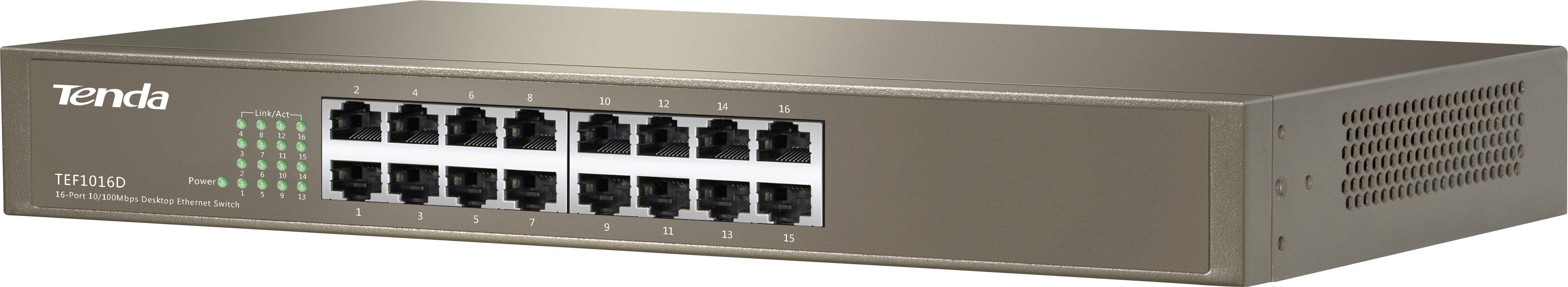 Tenda TEF1016D TEF1016D Netzwerk Switch 16 Port 10 / 100 MBit/s