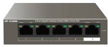 IP-COM Networks S1105-4-PWR-H Netzwerk Switch 5 Port 10 / 100 MBit/s PoE-Funktion