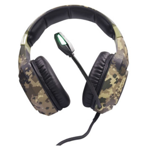 Berserker Gaming ARMY THOR Gaming Over Ear Headset kabelgebunden Stereo Schwarz, Grün Lautstärkeregelung
