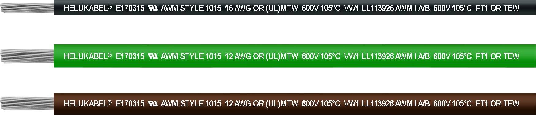 Helukabel 60100-305 Einzelader UL-CSA 1 x 0.205mm² Grün 305m