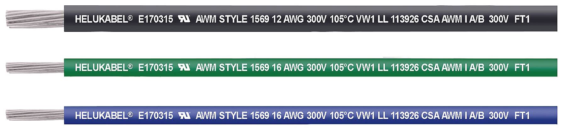 Helukabel 66103-305 Einzelader UL 1569 1 x 0.205mm² Braun 305m