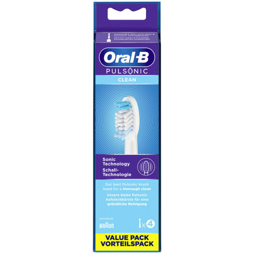 Oral-B Pulsonic Clean Aufsteckbürsten für elektrische Zahnbürste 4 St. Weiß