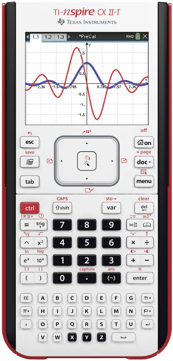 Texas Instruments NSPCXIIT Grafikrechner Schwarz akkubetrieben