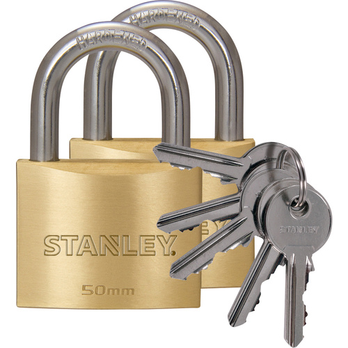 STANLEY 81104 371 402 Vorhängeschloss 50 mm gleichschließend Schlüsselschloss