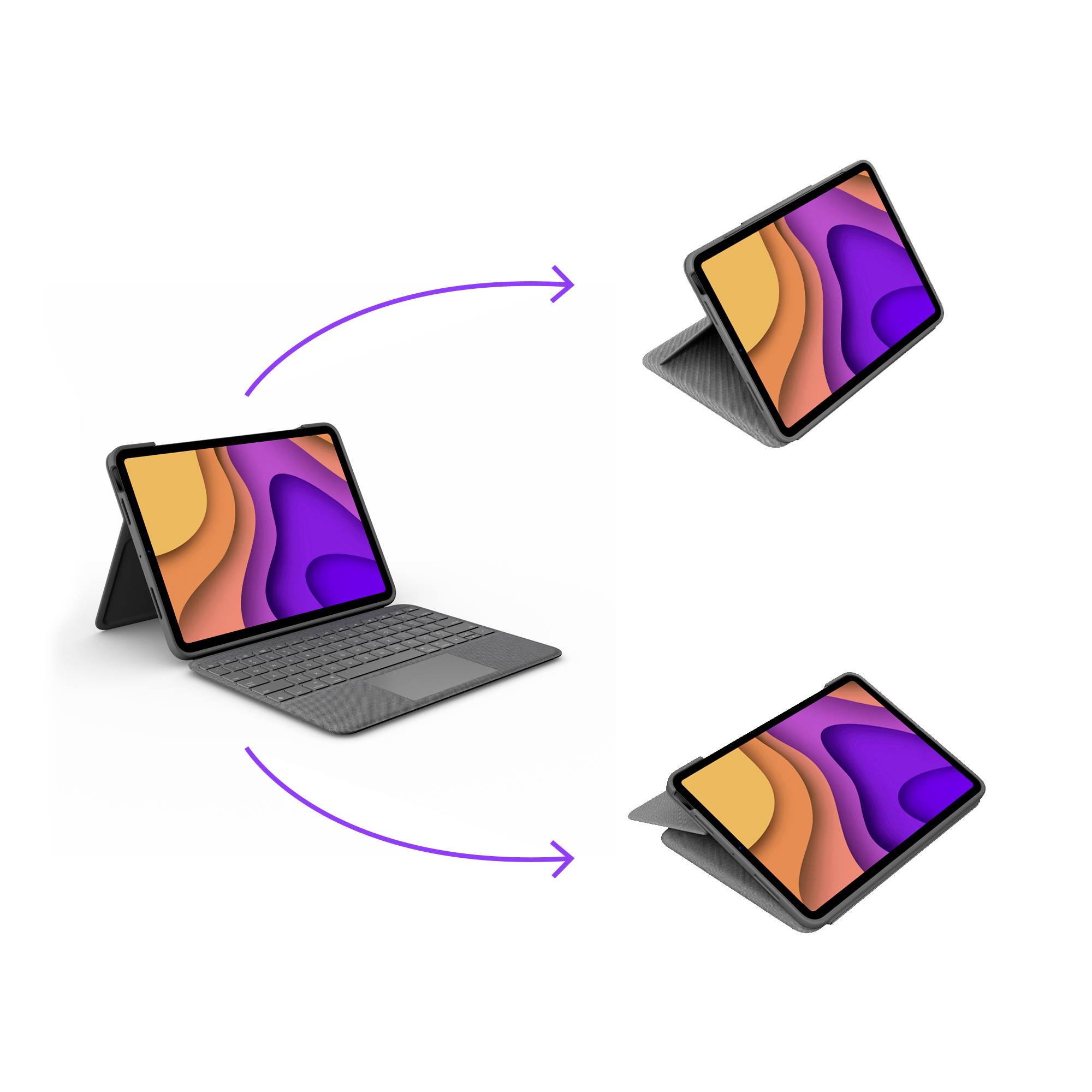 Logitech Folio Touch Tablet-Tastatur mit Hülle Passend für Marke (Tablet): Apple iPad Air (4. Generation), iPad Air