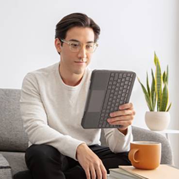 Logitech Folio Touch Tablet-Tastatur mit Hülle Passend für Marke (Tablet): Apple iPad Air (4. Generation), iPad Air (5. Generation) Apple iOS®