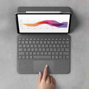 Logitech Folio Touch Tablet-Tastatur mit Hülle Passend für Marke (Tablet): Apple iPad Air (4. Generation), iPad Air (5. Generation) Apple iOS®