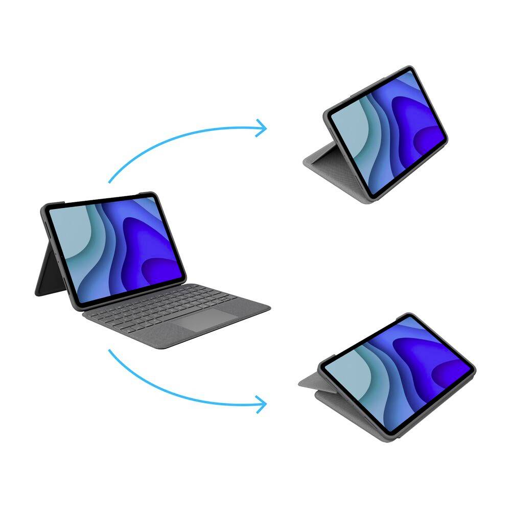 Logitech Folio Touch Tablet-Tastatur mit Hülle Passend für Marke (Tablet): Apple iPad Pro 11 (1. Generation), iPad Pro 11 (2. Generation), iPad Pro