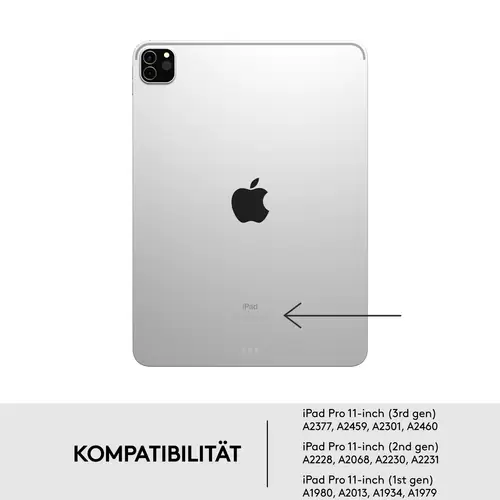 Logitech Combo Touch Tablet-Tastatur mit Hülle Passend für Marke (Tablet): Apple iPad Pro 11 (1. Generation), iPad Pro 11 Logitech Combo Touch Tablet-Tastatur mit Hülle Passend für Marke (Tablet): Apple iPad Pro 11 (1. Generation), iPad Pro 11