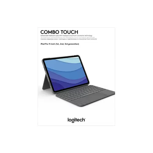 Logitech Combo Touch Tablet-Tastatur mit Hülle Passend für Marke (Tablet): Apple iPad Pro 11 (1. Generation), iPad Pro 11 Logitech Combo Touch Tablet-Tastatur mit Hülle Passend für Marke (Tablet): Apple iPad Pro 11 (1. Generation), iPad Pro 11