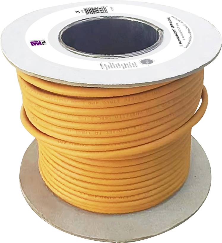 TRU COMPONENTS Netzwerkkabel CAT 7 S/FTP 4 x 2 x 0.26mm² Orange 100m