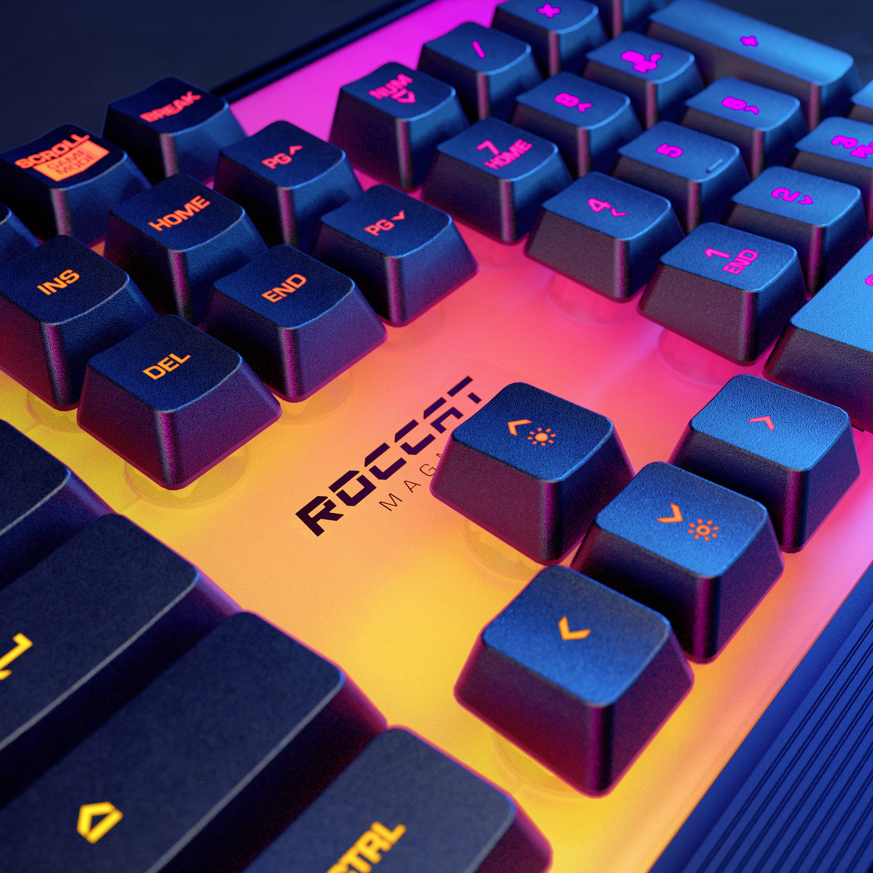 Roccat Magma USB Gaming-Tastatur Deutsch, QWERTZ Schwarz Beleuchtet