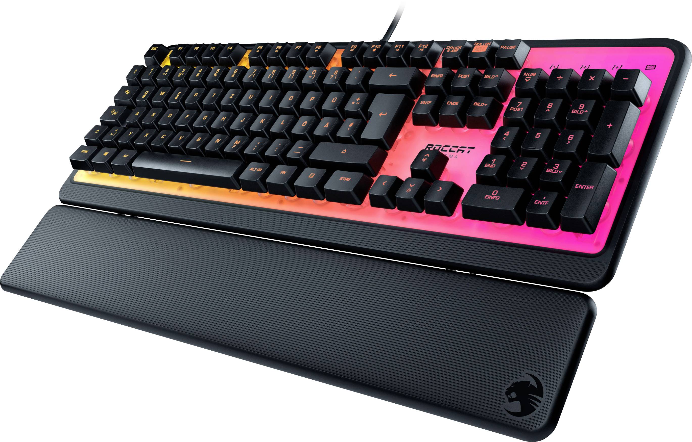 Roccat Magma USB Gaming-Tastatur Deutsch, QWERTZ Schwarz Beleuchtet