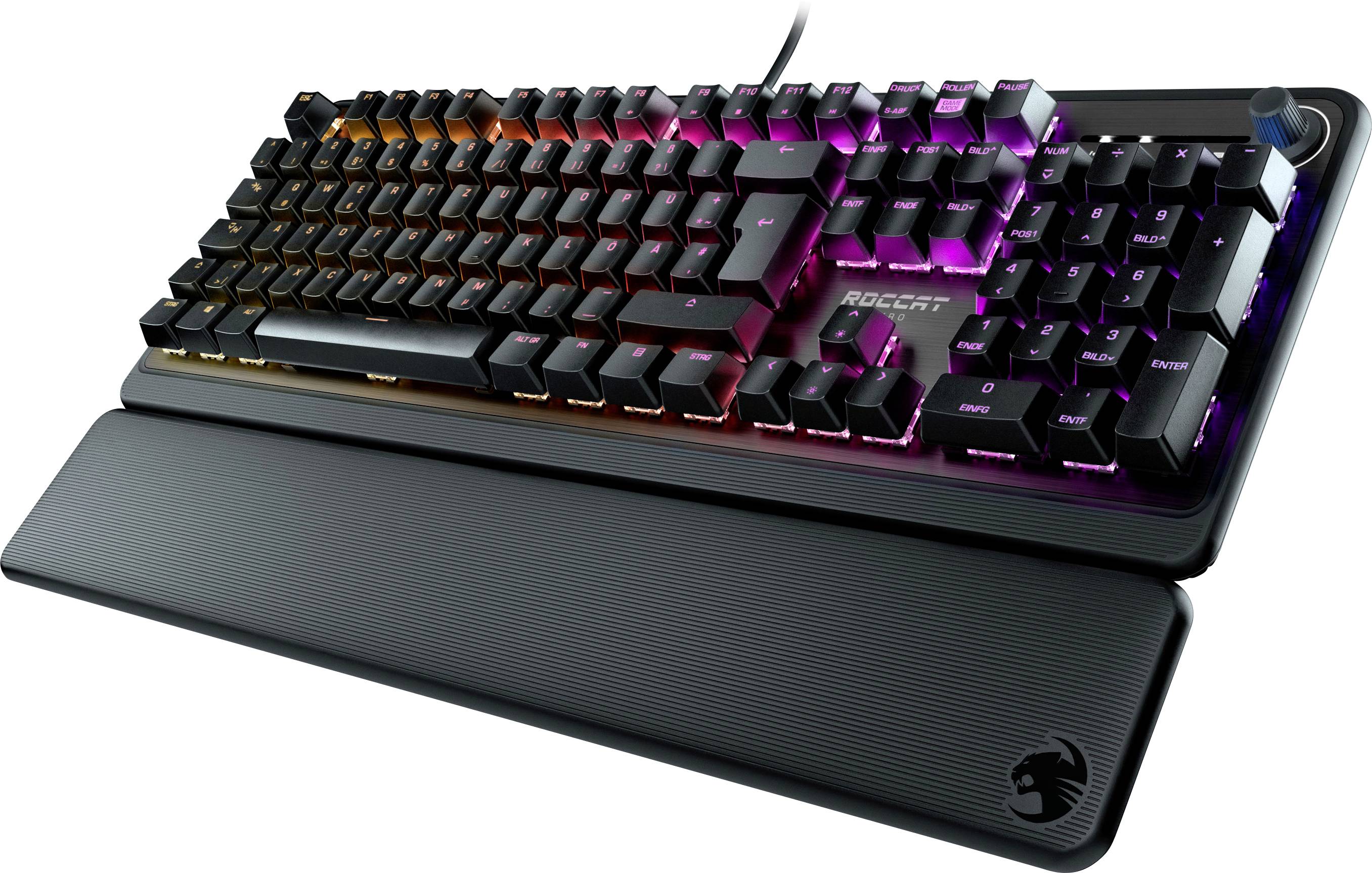 Roccat Pyro USB Gaming-Tastatur Deutsch, QWERTZ Schwarz Beleuchtet