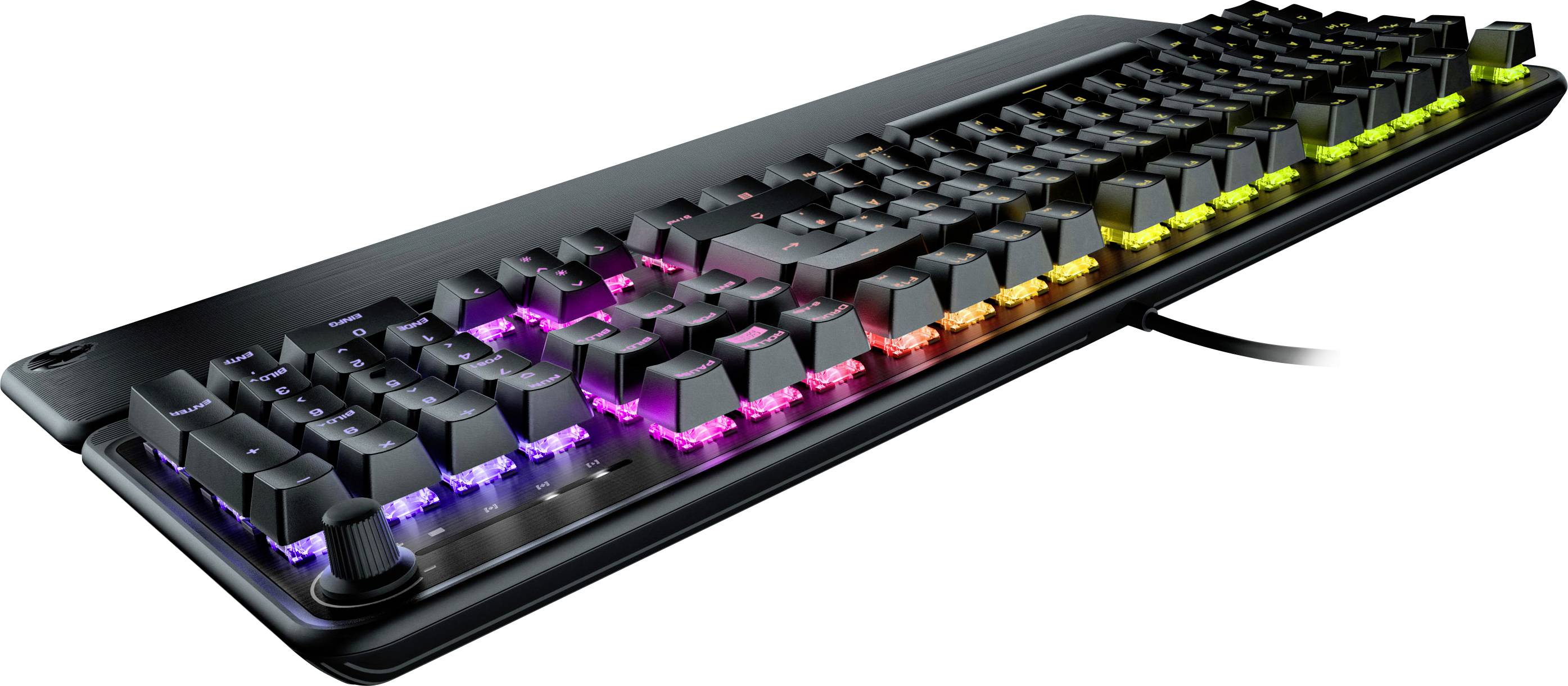 Roccat Pyro USB Gaming-Tastatur Deutsch, QWERTZ Schwarz Beleuchtet