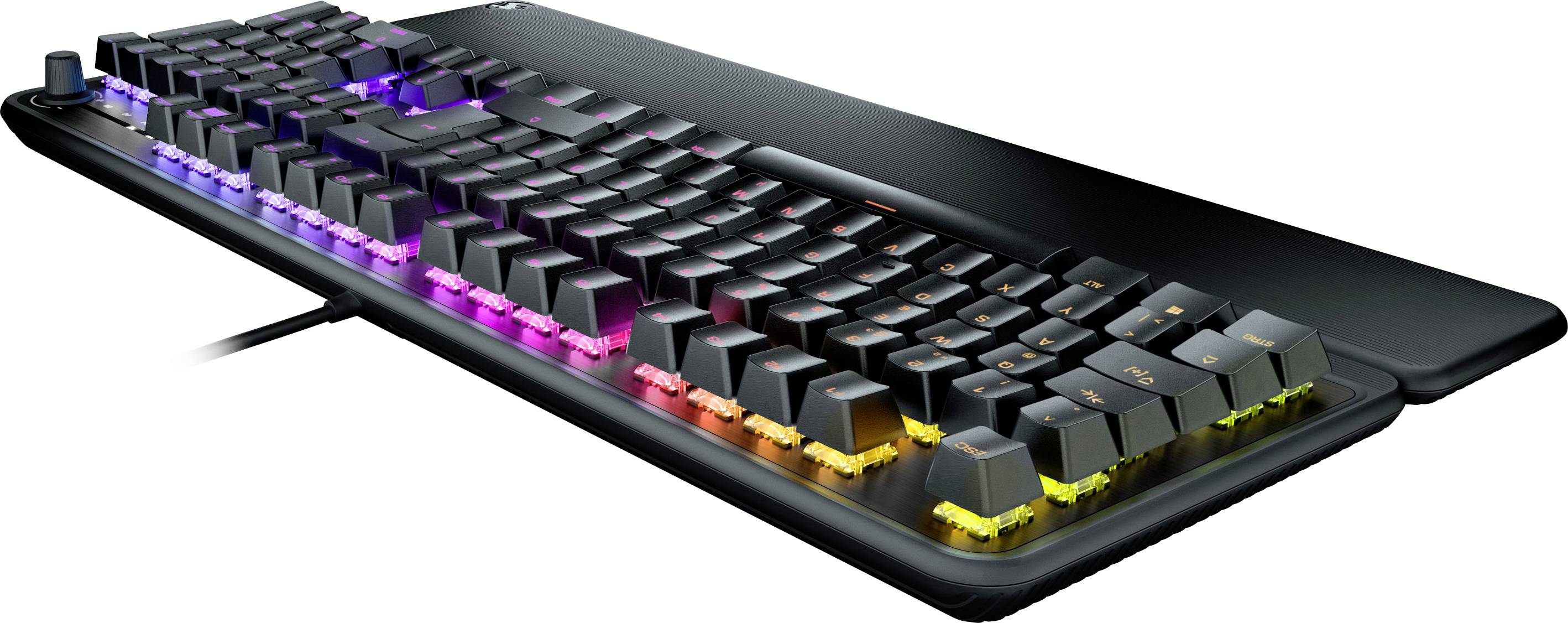 Roccat Pyro USB Gaming-Tastatur Deutsch, QWERTZ Schwarz Beleuchtet